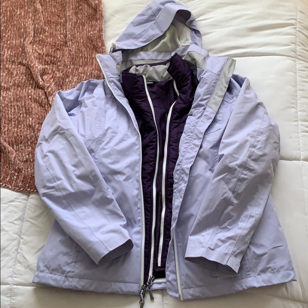 Two coats, one shell and one lining, size medium